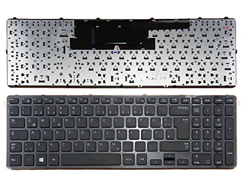 Tastatur für Samsung 355E5C, NP355V5C, NP350V5C, NP355E5C Deutsch NEU Schwarz mit schwarzem Rahmen (For Win 8)