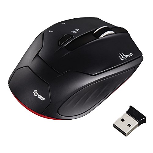 Hama Maus schnurlos (Funkmaus, optisch, mini USB-Empfänger, Blue Wave Sensor für beinahe alle Oberflächen, 1600 dpi, Wireless Maus für Laptop, Notebook, PC) PC Maus kabellos, schwarz