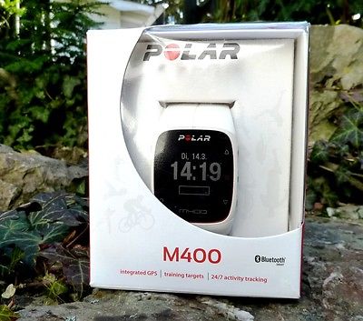 Polar Sportuhr M400 HR GPS Herzfrequenz Uhr weiß, ohne Gurt, neuwertig!!