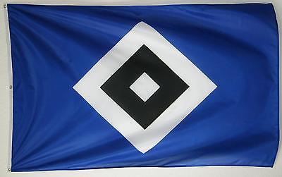 HSV Flagge Schrebergarten mit Raute Fan Fahne Hissfahne Fanartikel 120x180 cm 