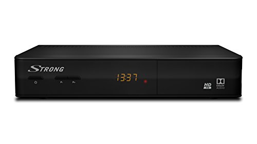 STRONG SRT 8210 ECO Digitaler terrestrischer HD Receiver mit HEVC Technology (DVB-T2, HDMI, USB, Ethernet, SCART, ANT IN, 3,5 mm Klinke, Fernbedienung) schwarz