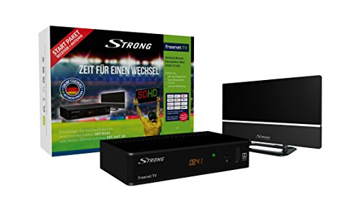 STRONG SRT 8541 + SRT ANT 30 KIT Terrestrische Receiver für hochauflösendes Antennenfernsehen schwarz