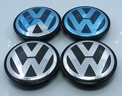 4 x Nabenkappen 55 mm Volkswagen VW Polo Golf IV V 5 VI 6 Passat Beetle Up Alufelgen