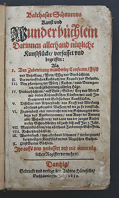 ALCHEMIE,BALTHASAR SCHNURRNS KUNST VND WUNDERBÜCHLEIN,DANZIG,1639,RAR