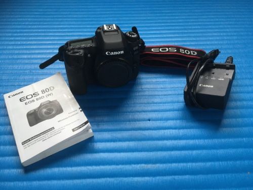 Canon EOS 80D 24.2 MP SLR-Digitalkamera - Schwarz (Nur Gehäuse)