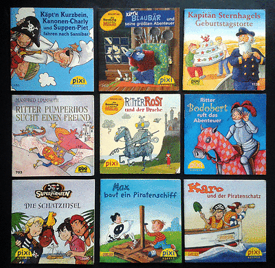 9 Pixibücher über Piraten, Kapitäne u. Ritter -  Kinderbücherpaket