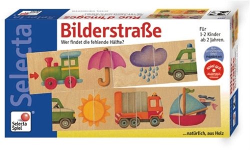 Selecta 3518 - Bilderstraße, Legespiel aus Holz für Kleinkinder