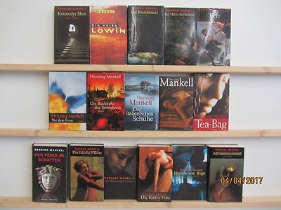 Henning Mankell 16 Bücher Romane Krimi Thriller Psychothriller Kriminalromane