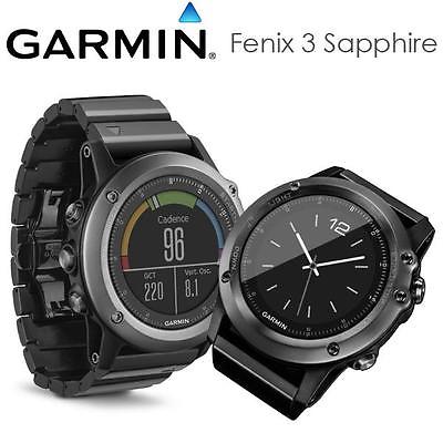 Garmin fenix 3 Saphir Grau Metall, GPS-Multisportuhr mit Smartwatch-Funktionen