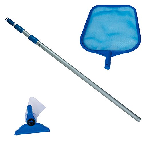 Intex Pool Reinigungsset mit Kescher, Bodensauger und Teleskopstange, blau, 3-teilig