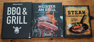 3 x Grillbuch SAMMLUNG - Napoleon Meister am Grill - BBQ und Grill - perf Steak 