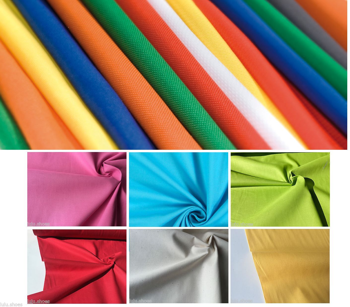 Plain Cotton Fabric Material - Solid Colours to choose - 120cm wide per metre