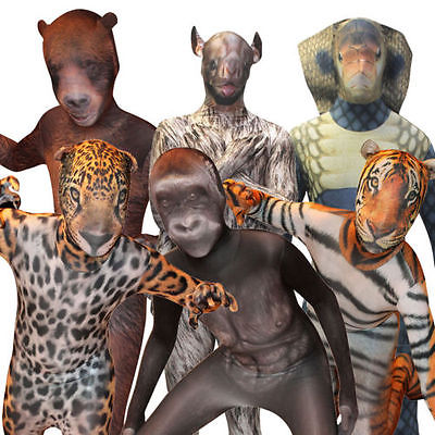 Morphsuit Animal Planet Fancy Dress Costume Great 3D Realistic Print Morphsuits