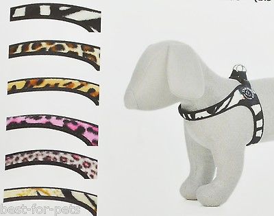 Tre Ponti Fell-Imitat Hundegeschirr 6 Animals Muster 5 Größen Click-Verschluss