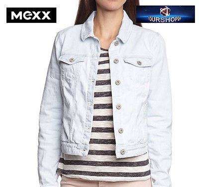 Mexx Modische Damen Jeansjacke Freizeitjacke Blau (Off Bleach Wash) Gr.L,XL NEU