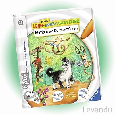 RAVENSBURGER tiptoi® Buch - Mein Lern-Spiel-Abentuer - Merken und Konzentrieren