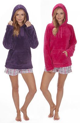 Ladies Winter Snuggle Top with Hood  ~ Pink or Purple ~ UK 8 - 22