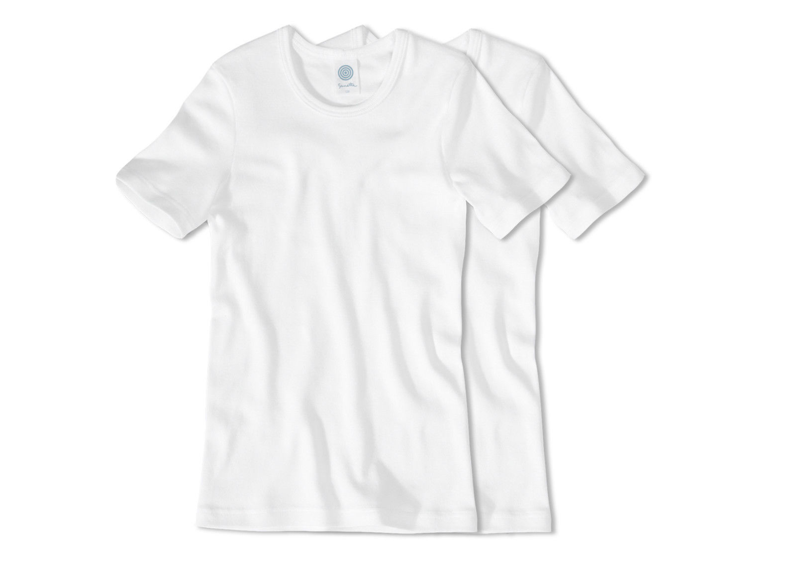Sanetta Jungen T-Shirt halbarm im Doppelpack 300100-10, weiß