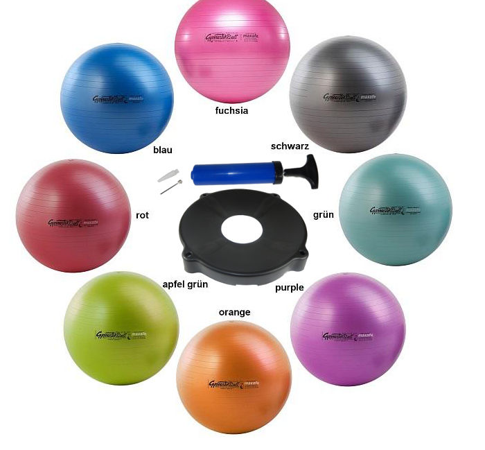 Pezzi Ball PEZZIBALL MAXAFE + Ballschale + Pumpe 42, 53, 65, 75 cm Gymnastikball