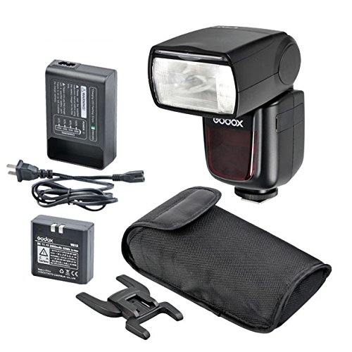 Godox V860n i-TTL Blitzgerät mit Lithium-Ion Akku für Nikon DSLR Kamera D4, D4S, D3X, D810, D800E, D800, D610, D600, D7100, D7000, D5300, D5200, D5100, D3200, D3100 schwarz