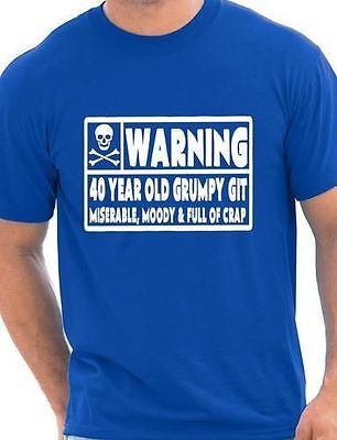 40 Year Old Git Mens Funny 40th Birthday Gift Fathers Day T-Shirt Size S-XXL