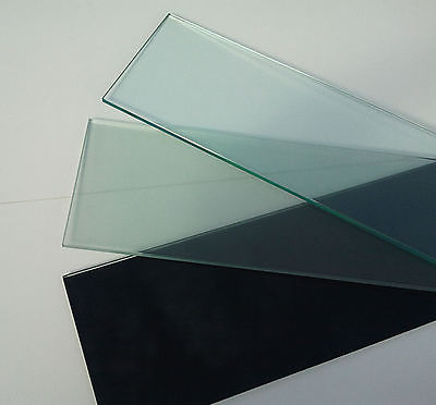 GlasbodenScheibe 10mm klar satiniert schwarz 13 Größen 40 60 90cm OHNE Halterung