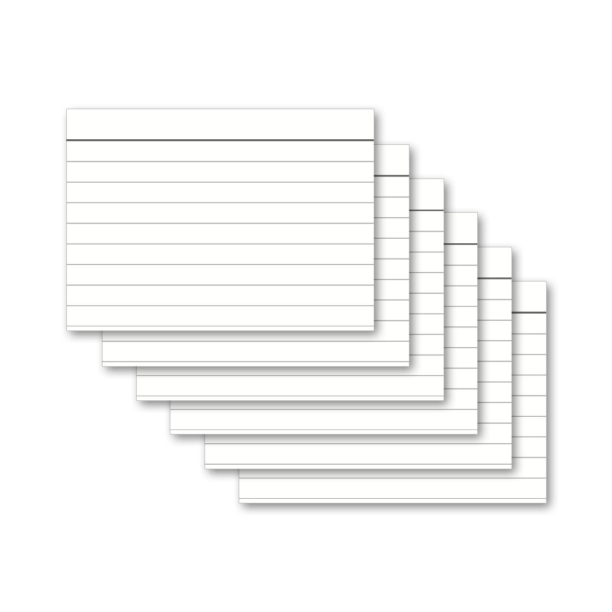 Karteikarten - A4, A5, A6, A7, A8 - weiß - blanko, liniert, kariert