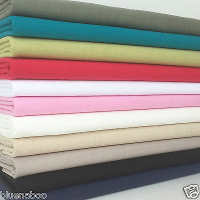 Summer Linen look 100% cotton fabric per FQ half metre, metre FREEPOST