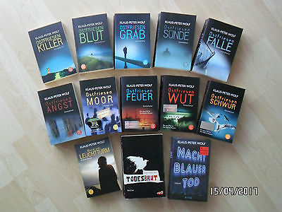 Bücherpaket 13 Bücher Nordsee Ostfriesen Krimi Klaus-Peter Wolf 