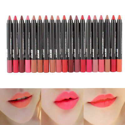 19 Farben Wasserdicht Lippenstift Lipstick Make Up Lippen Stift FARBAUSWAHL NEU