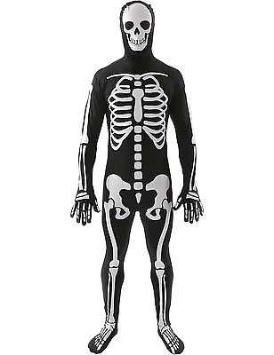 Skelett Skin Suit Ganzkörperanzug Karneval Verkleidung Unisex