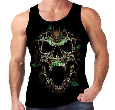 Velocitee Mens Vest Undercover Skull Military Special Ops Camo Biker Army A18633