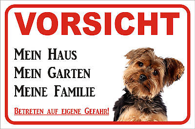 Schild S0439 Vorsicht Yorkshire Terrier 