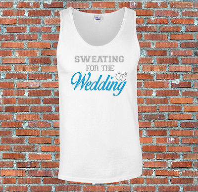 Sweating for the Wedding Men Womens Workout Gym Exercise Tank Top Vest S-2XL 