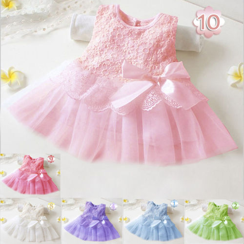 Prinzessin Mädchen Partei Kleid Spitze Säuglings Kleinkind Sundress Kleidung