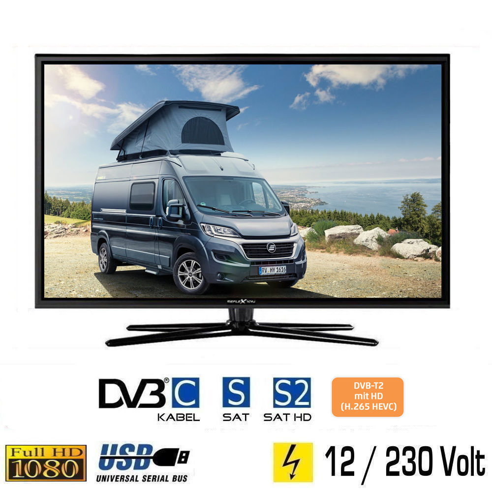 Reflexion LED22 LED Fernseher TV mit DVB-S2 /C/T2 für 12V u. 230Volt