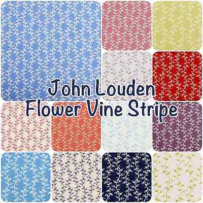Small Flower Vine Garden Stripe Blender Cotton Patchwork Fabric Fat Quarters