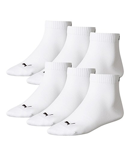 PUMA Unisex Quarter Quarters Socken 6er Pack, Größe:39-42;Farbe:white