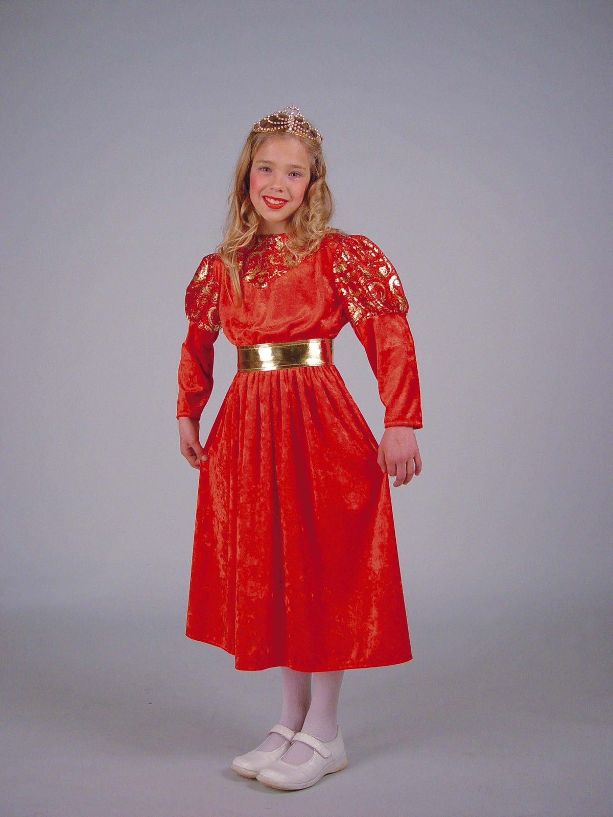 Prinzessin Bernadette rot/gold 2-tlg. 140-164 Fasching Kostüm 1211226G13