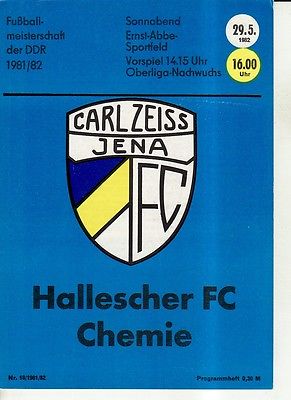 OL 81/82  FC Carl Zeiss Jena - HFC Chemie