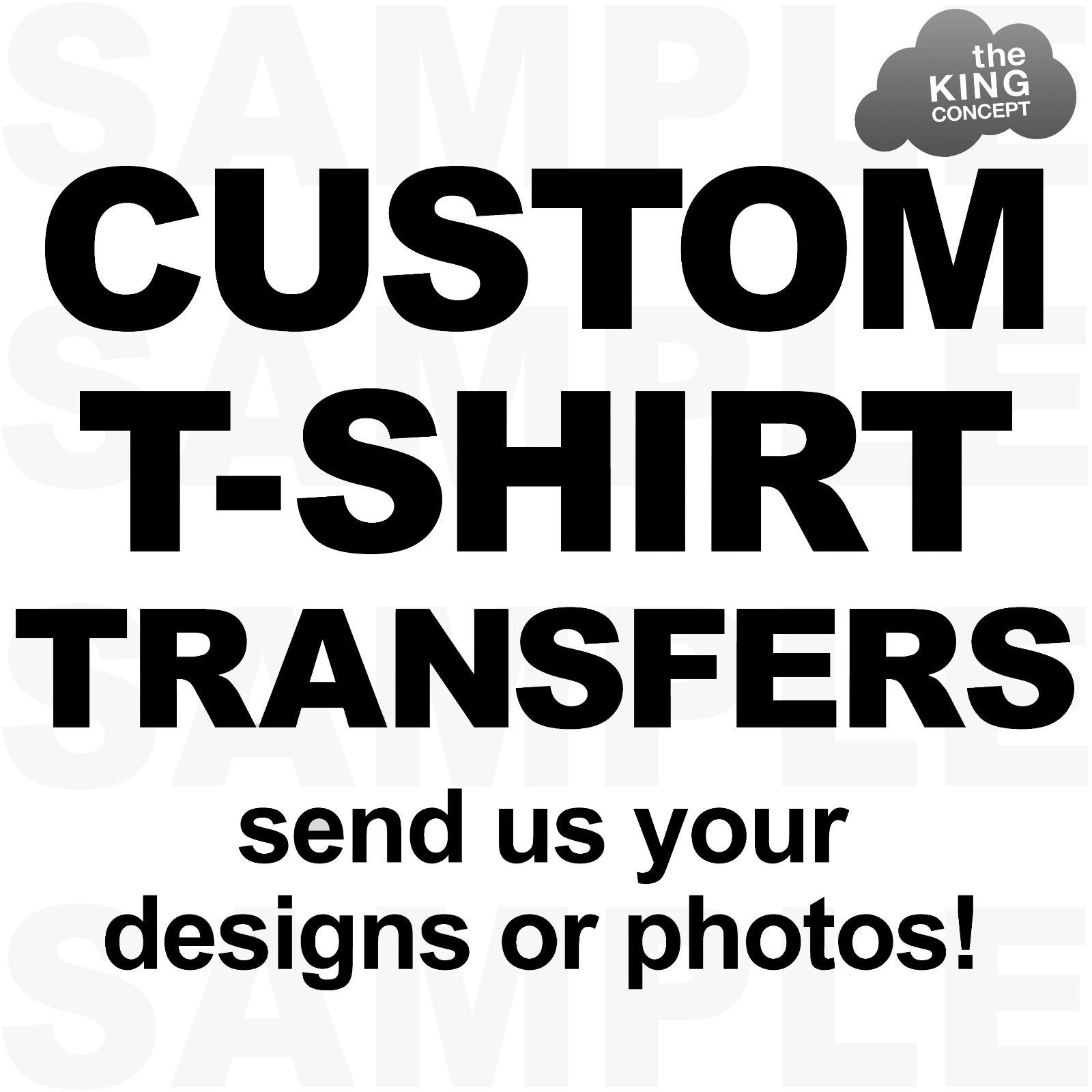 Custom Iron On T-Shirt Transfers Your Image Photo Design Personalised Hen Stag