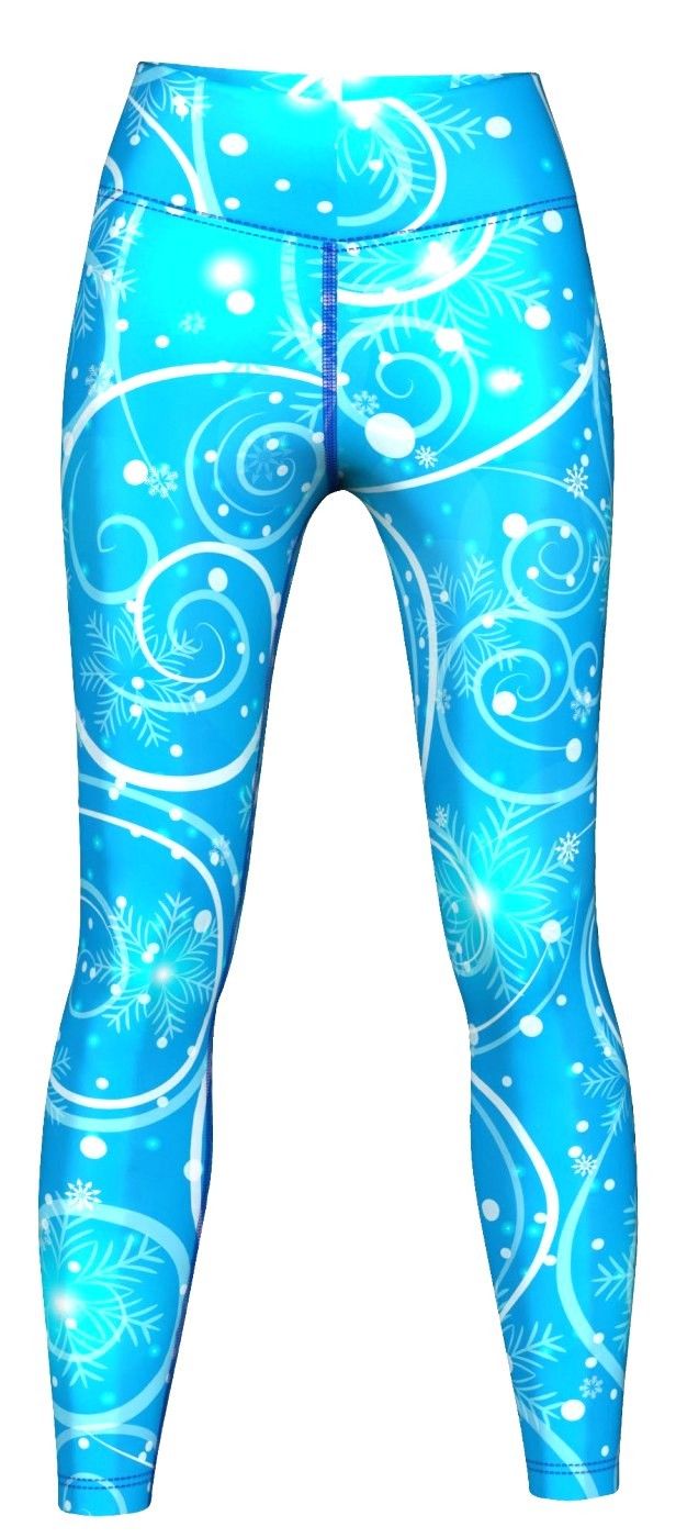 Galaxy Leggings sehr dehnbar für Sport, Yoga, Training & Fashion Blau