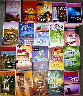 Nora Roberts, 60 Bücher, 76 Romane, diverse Verlage,  Hardcover/Taschenbuch