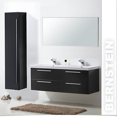 Badmöbelset Doppelwaschbecken Waschtisch Badezimmermöbel Spiegelschrank 160cm