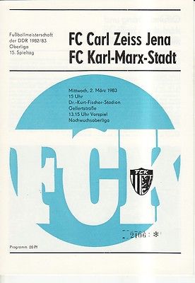 OL 82/83 FC Karl-Marx-Stadt - FC Carl Zeiss Jena