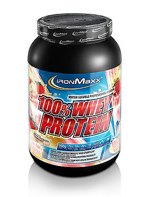 (24,42EUR/kg) IronMaxx Whey Protein 900g, wasserlöslich, 30 Sorten, Schnel
