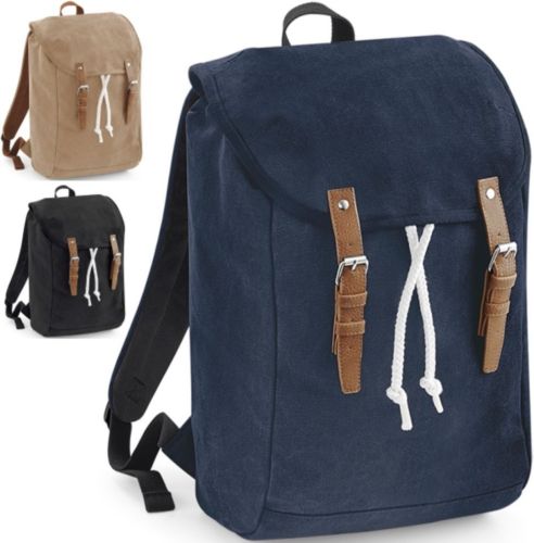 QUADRA Vintage Rucksack Backpack/Gepolstertes Rückenteil-26 x 45 x 16,5 cm (0)