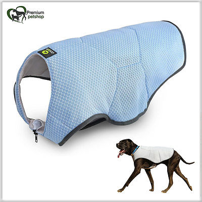 EQDOG Cool Dog Cooling Vest Kühlweste für Hunde kühlende Weste Gr. XXS - XL Blau