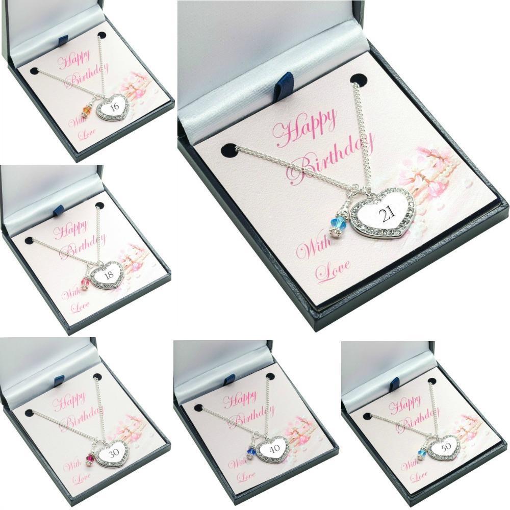 Birthstone Necklace for a Special Birthday, 16th, 18th, 21st, 30th, 40th, etc