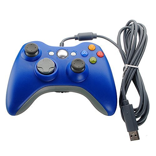 Xbox 360 Controller, Stoga Kabelgebundene USB Gamepad Controller für MICROSOFT Xbox 360 PC Windows7 XP-blau